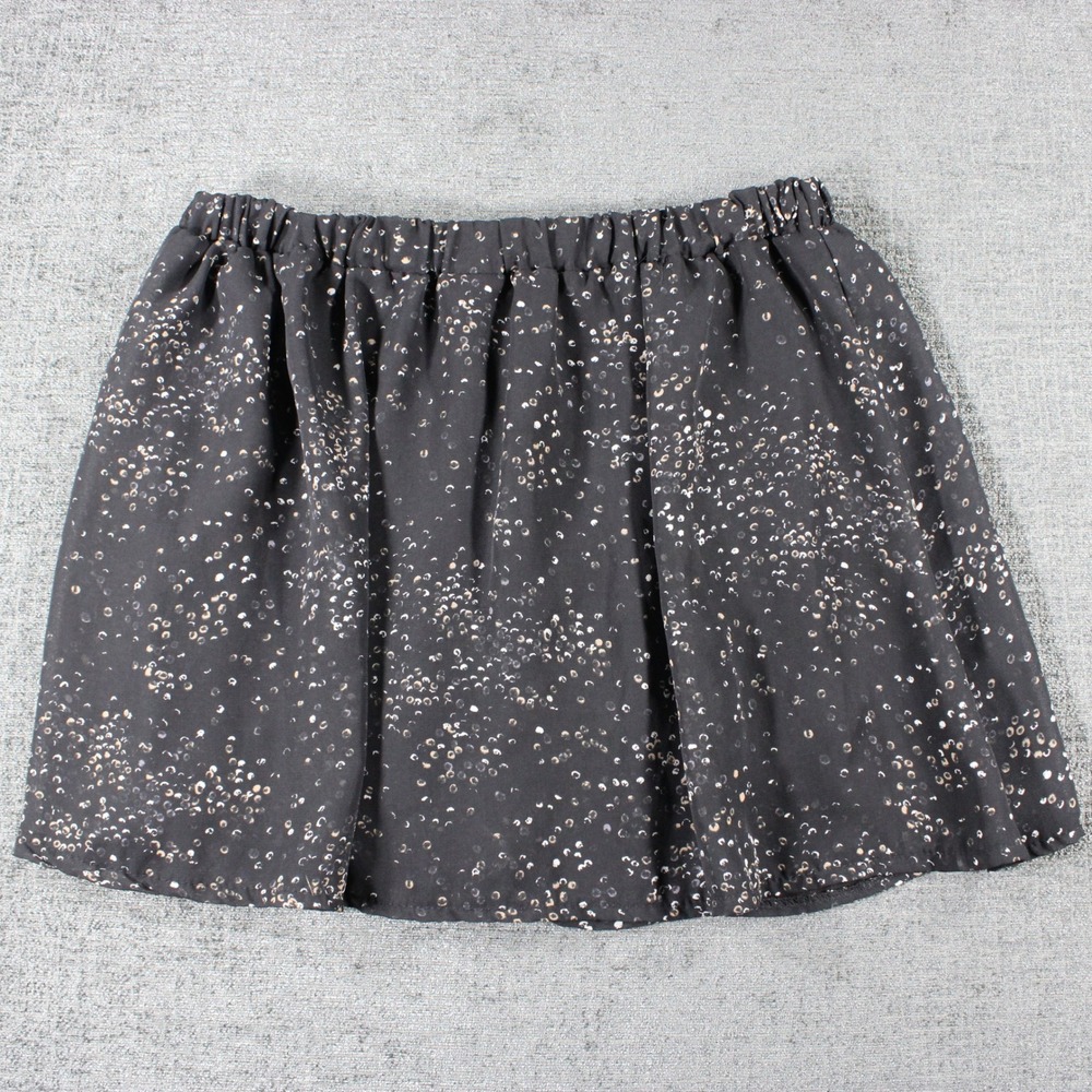Brandy Melville Black Dot Print Elastic Waist‎ Mini Skirt Made in Italy One Size